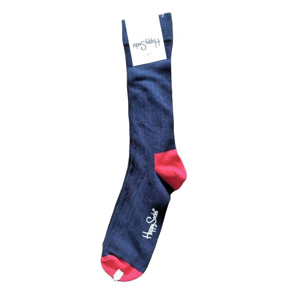 Happy Socks Men's Socks Red Blue Navy Unisex Size 10-13 Shoe Sz 8-12 Cotton